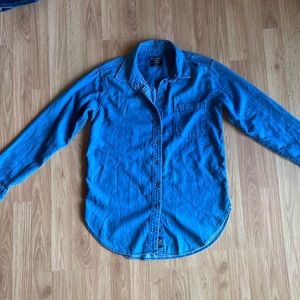 ABERCROMBIE & FITCH Denim Button-Down Shirt Size S